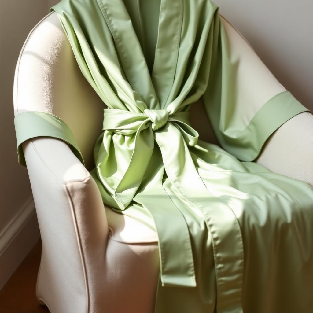 Sage Satin Robe