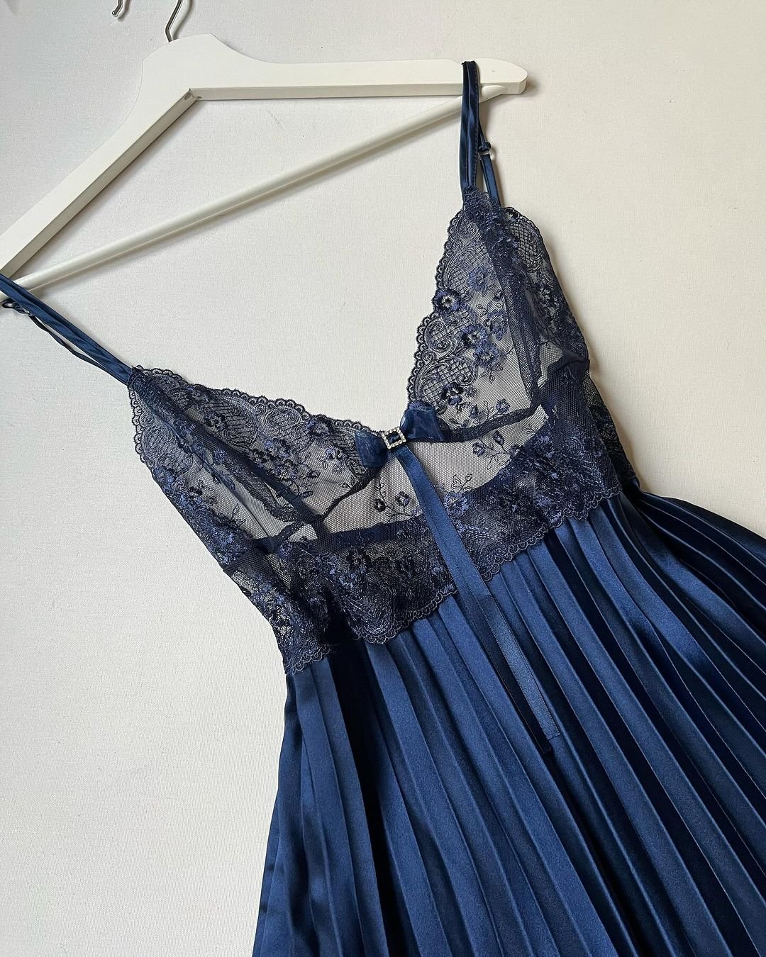 Seraphine Lace-Trim Satin Robe & Nightdress Set