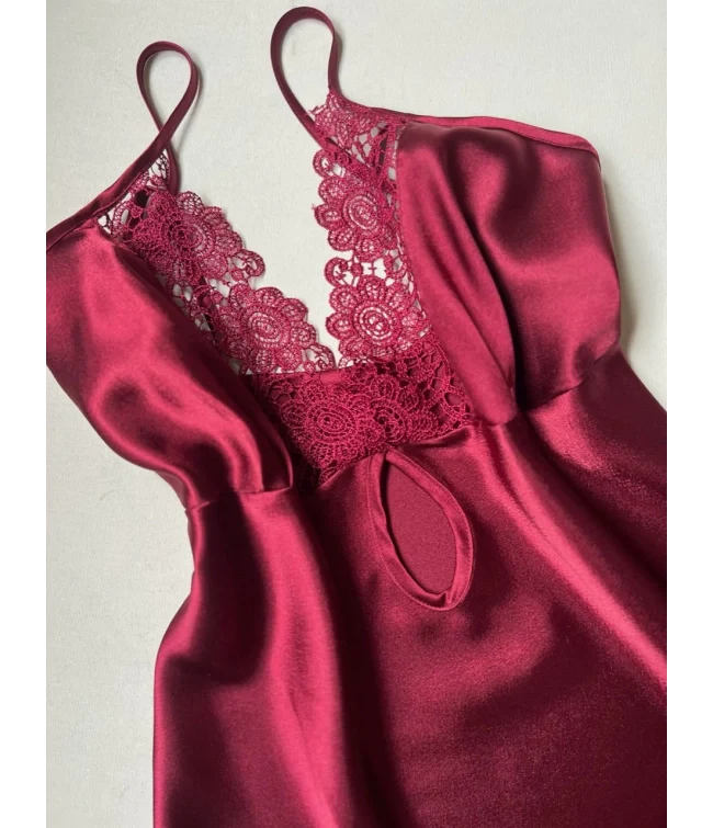 Rosalind Lace-Cup Satin Nightdress